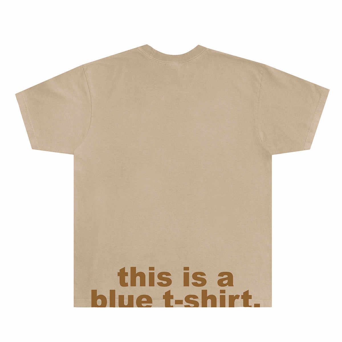 Dog Box Tee | Tan / Brown Print