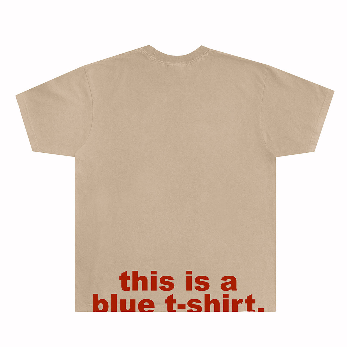 Dog Box Tee | Tan / Red Print