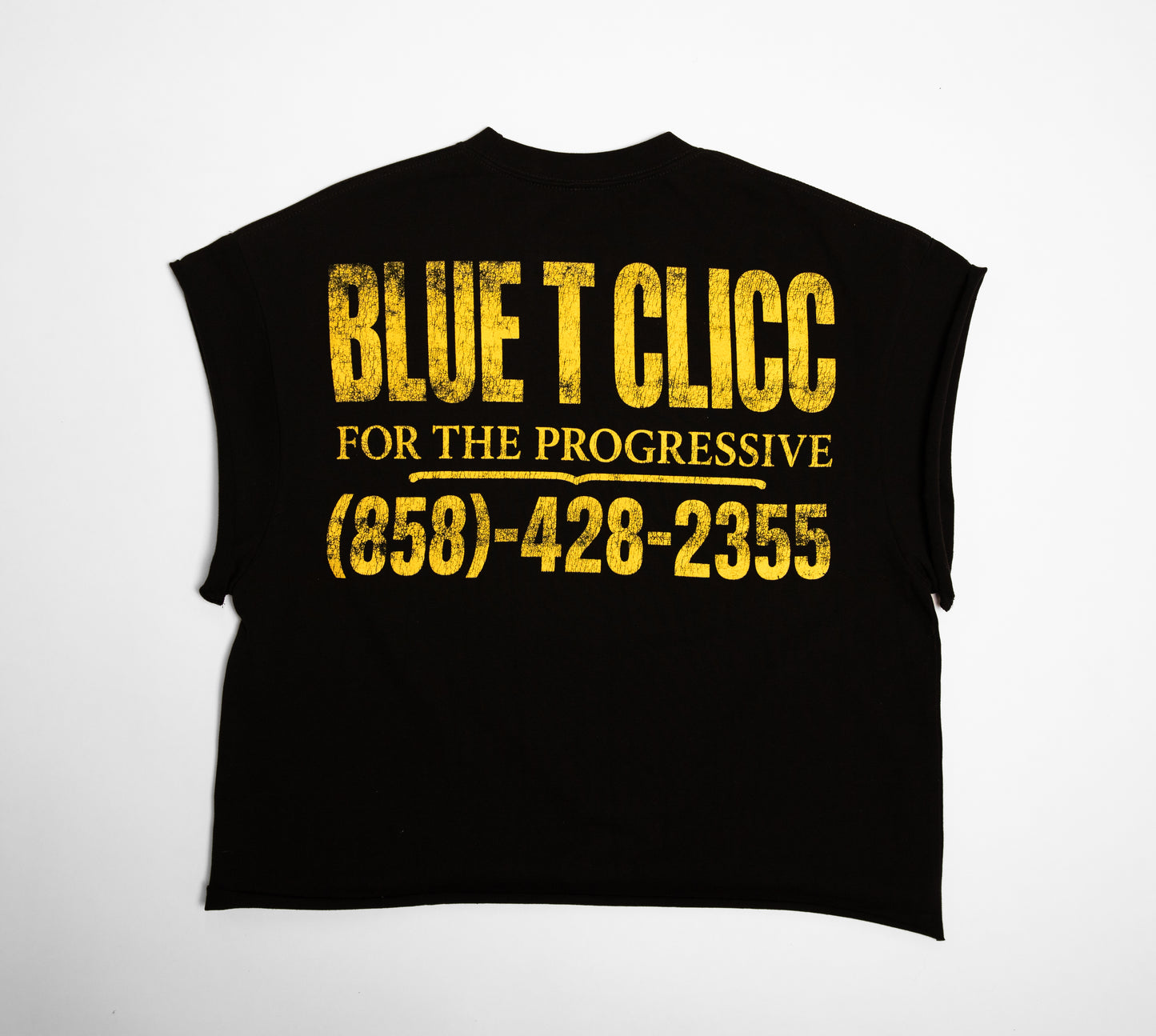 Blue T Clicc Cut-Off Tee (Black)