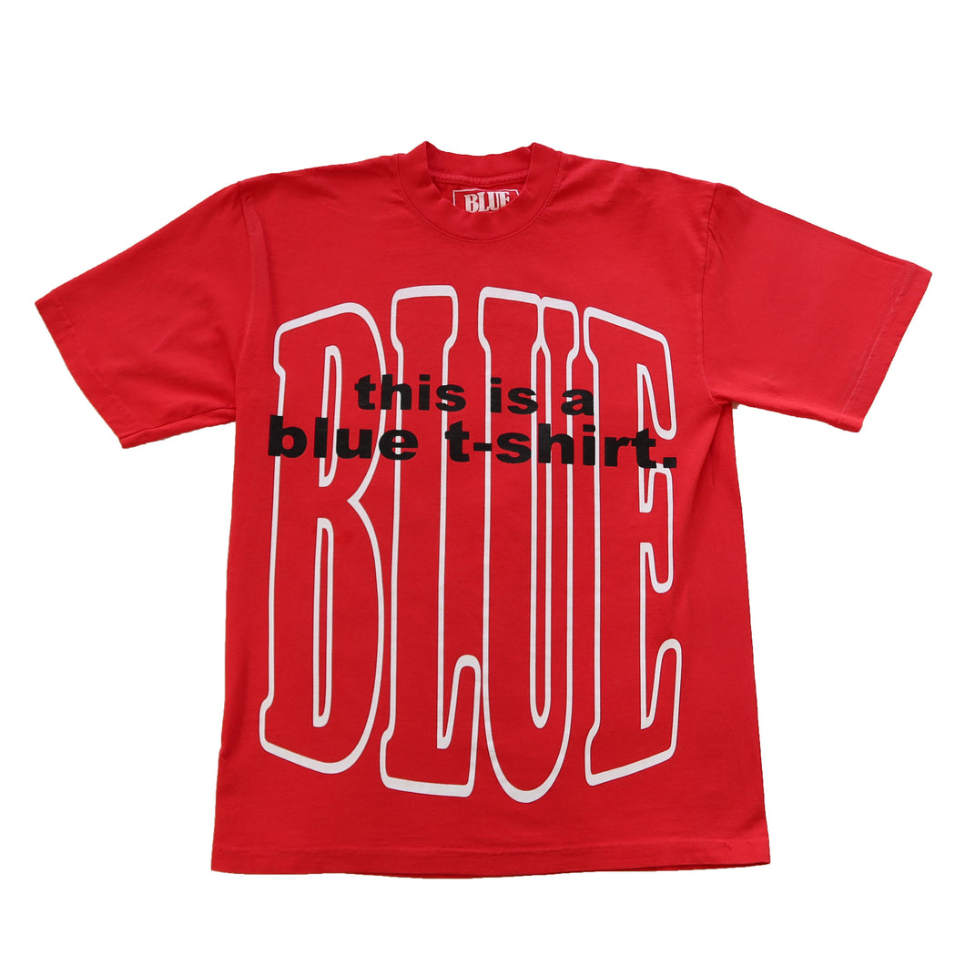 Blue T-Shirt Logo Perception Tee (Red)