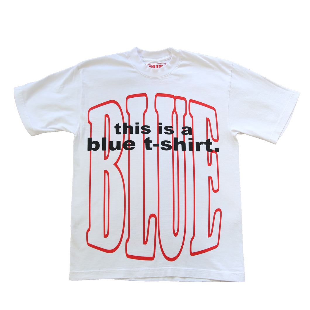 Blue T-Shirt Logo Perception Tee (White)